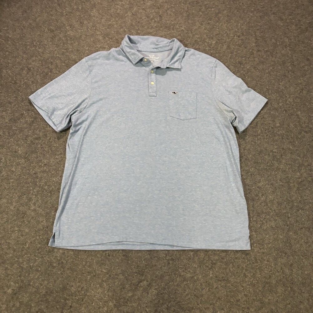 Vineyard Vines Edgartown Polo Shirt Men 2XL Whale Pocket Pima Cotton Stretch